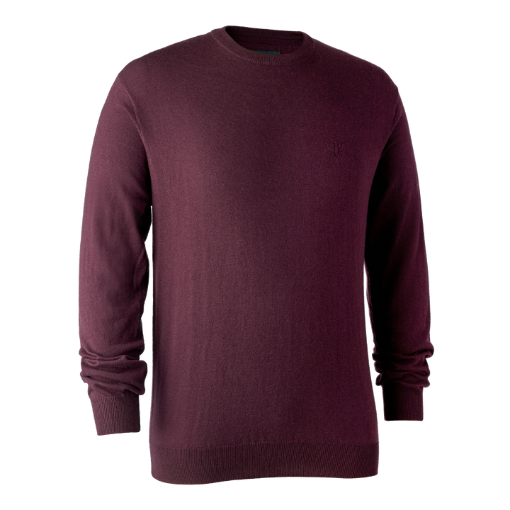 Deerhunter Kingston Knit with O-neck Burgundy