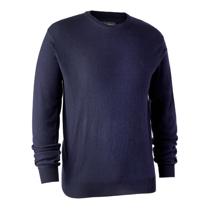 Deerhunter Kingston Knit with O-neck Dark Blue S