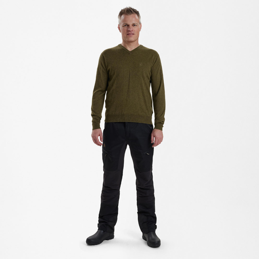 Deerhunter Kingston Knit with V-Neck Cypress