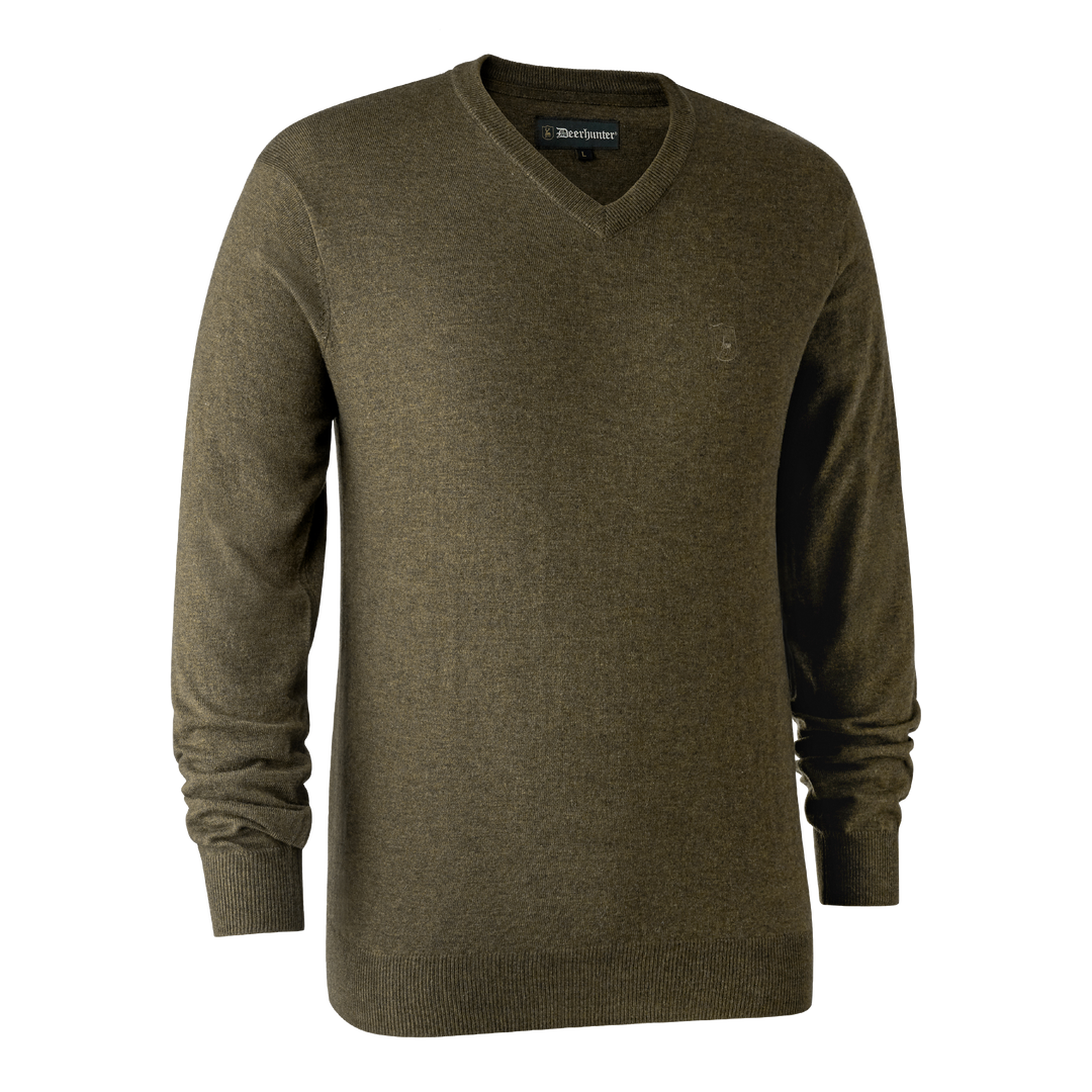 Deerhunter Kingston Knit with V-Neck Cypress