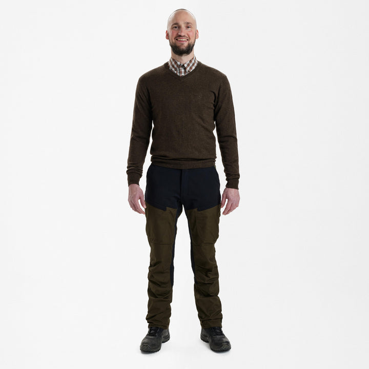 Deerhunter Kingston Knit with V-Neck Dark Elm 2XL