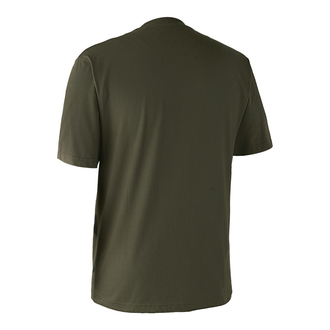 Deerhunter T-shirt with Deer Bark Green