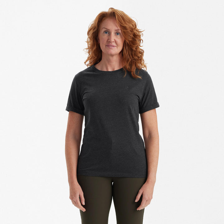 Deerhunter Ladies Basic 2-pack T-shirt Adventure Green melange 36