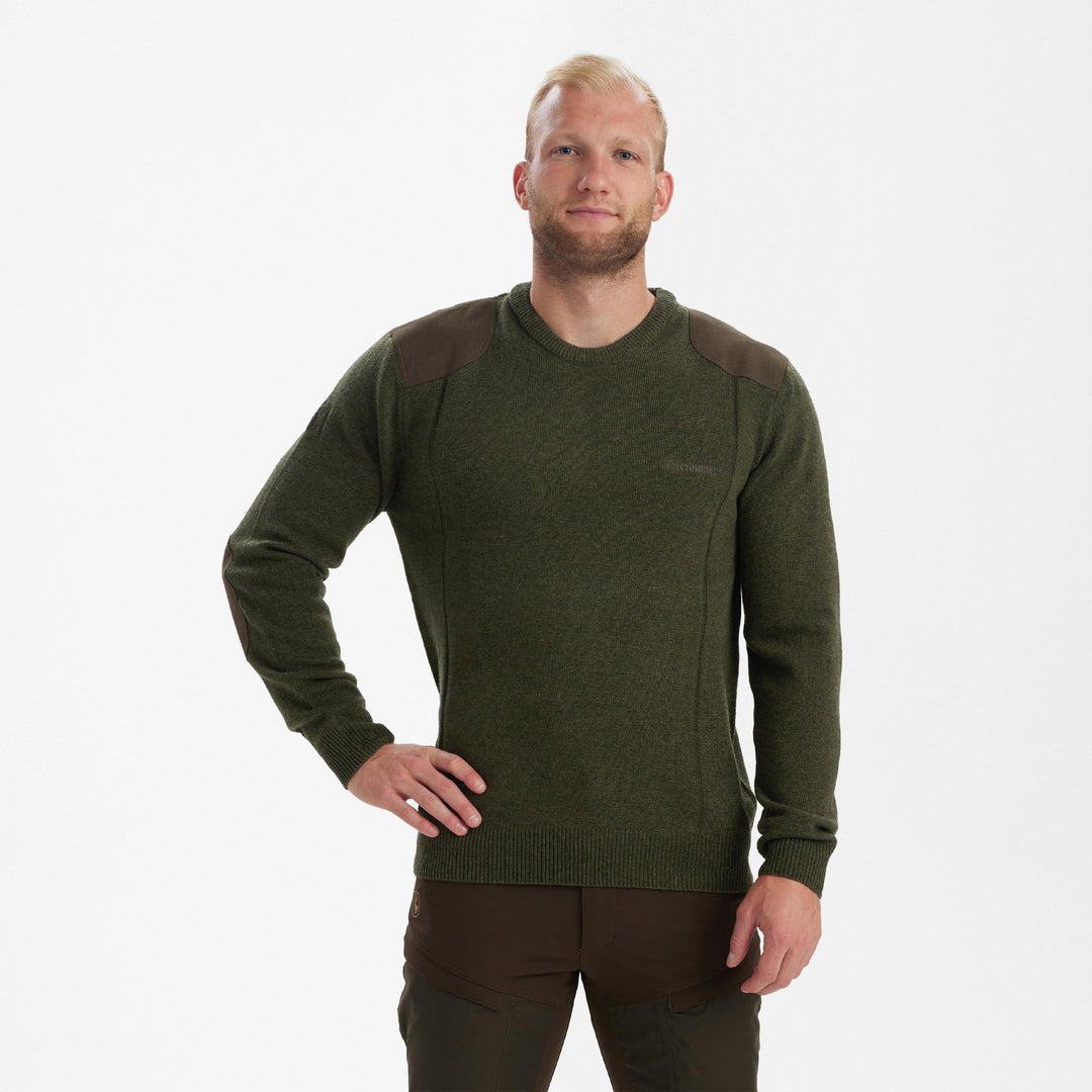 Deerhunter Sheffield Knit with O-neck Green Melange