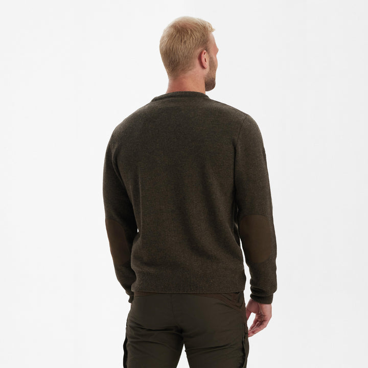 Deerhunter Sheffield Knit with O-neck Dark Elm