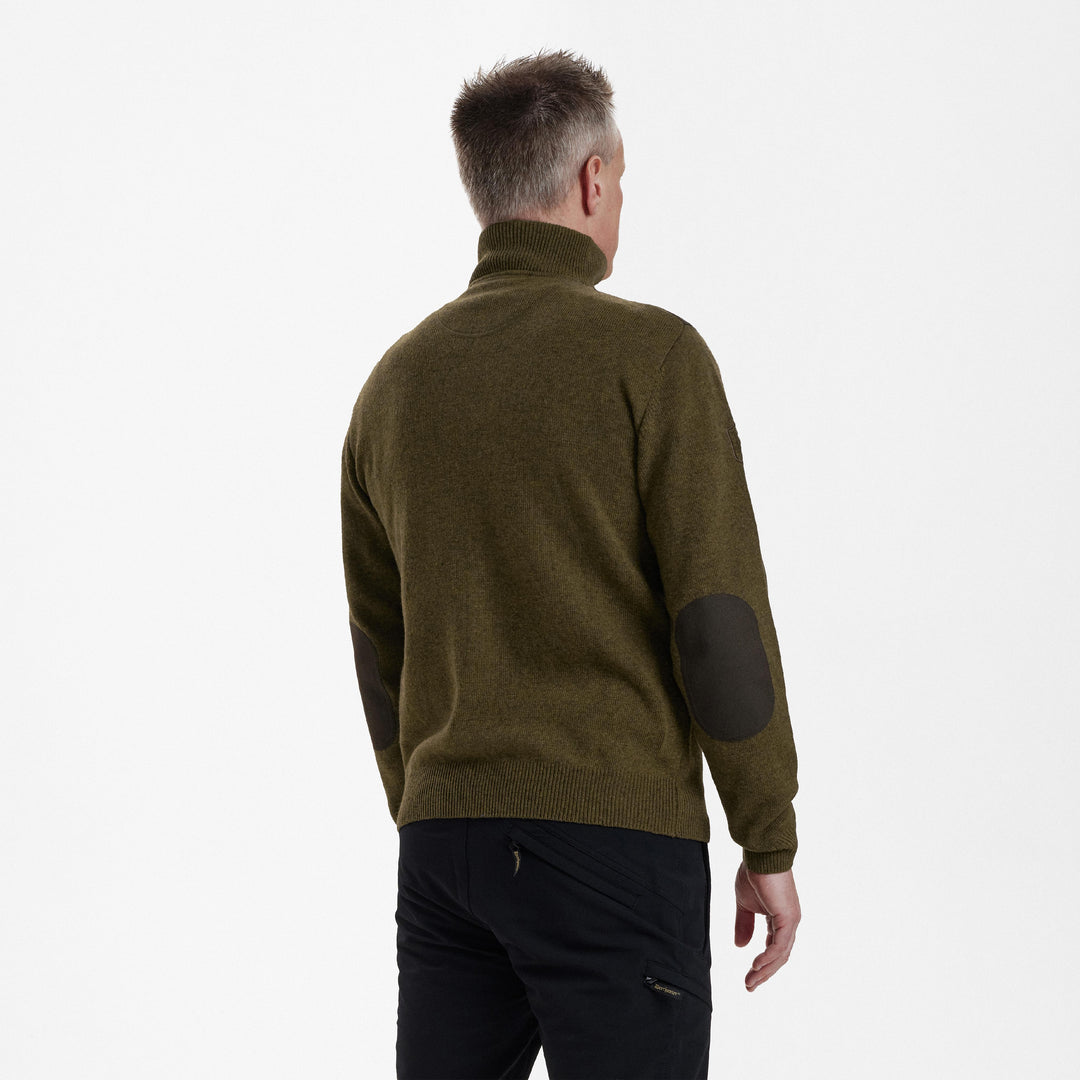 Deerhunter Sheffield Knit with zip-neck Cypress