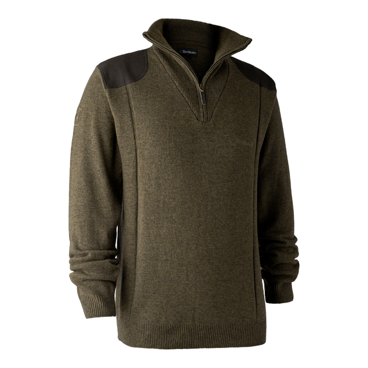 Deerhunter Sheffield Knit with zip-neck Cypress