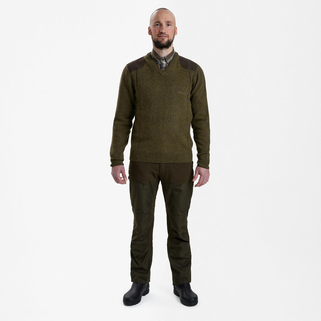 Deerhunter Sheffield Knit with V-neck Cypress