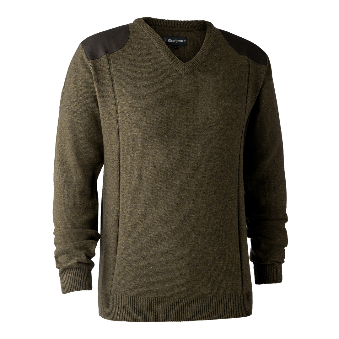 Deerhunter Sheffield Knit with V-neck Cypress