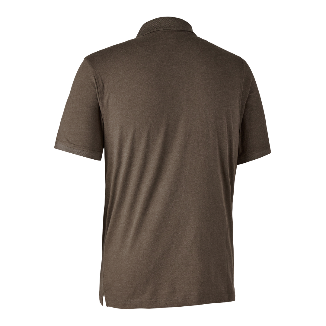 Deerhunter Gunnar Polo Shirt Brown Leaf melange