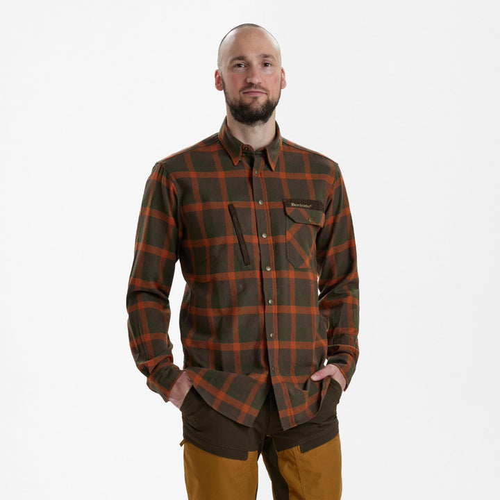 Deerhunter Ethan Shirt Orange Check 39/40