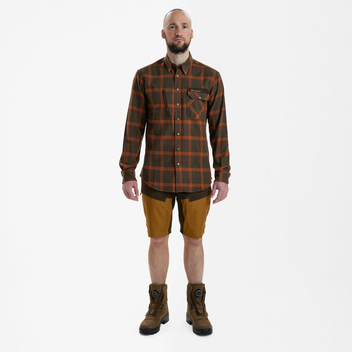 Deerhunter Ethan Shirt Orange Check