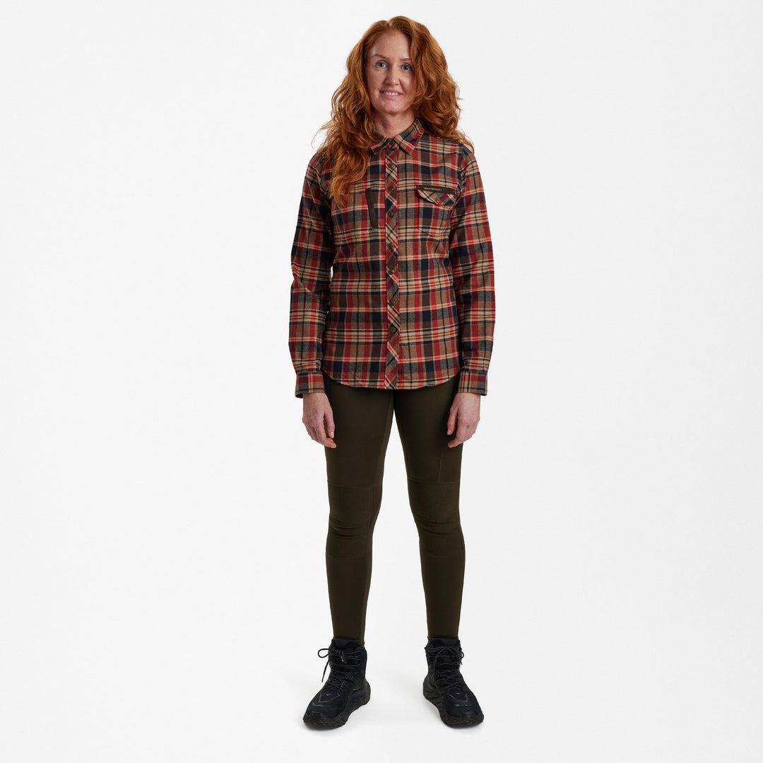 Deerhunter Lady Athena Shirt Orange Check