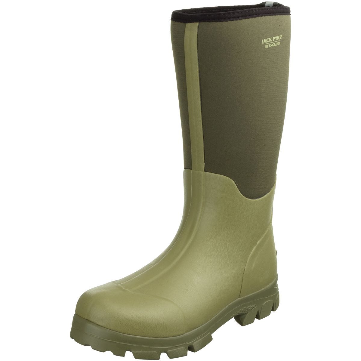 Jack Pyke Ashcombe Neoprene Wellington Boots Light Olive Green The Back Alley Army Store