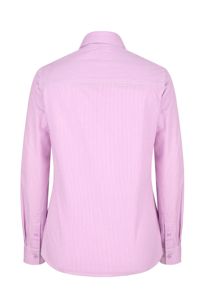 Hoggs Of Fife Bonnie II Ladies Cotton Shirt Lavender Stripe