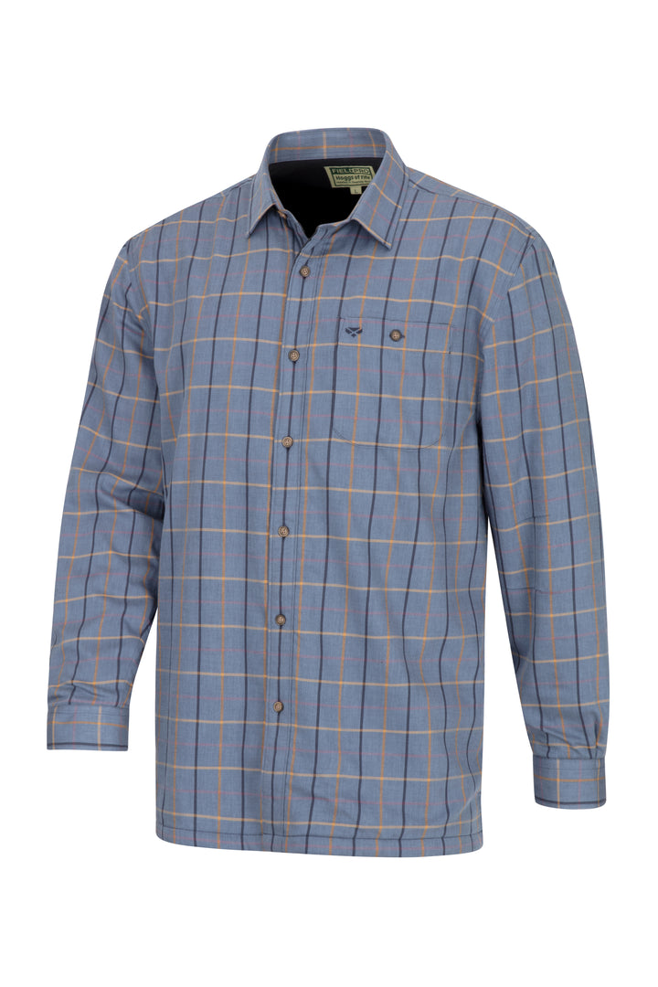 Hoggs Of Fife Fleece Lined Shirts Blackthorn - Sky Blue Check