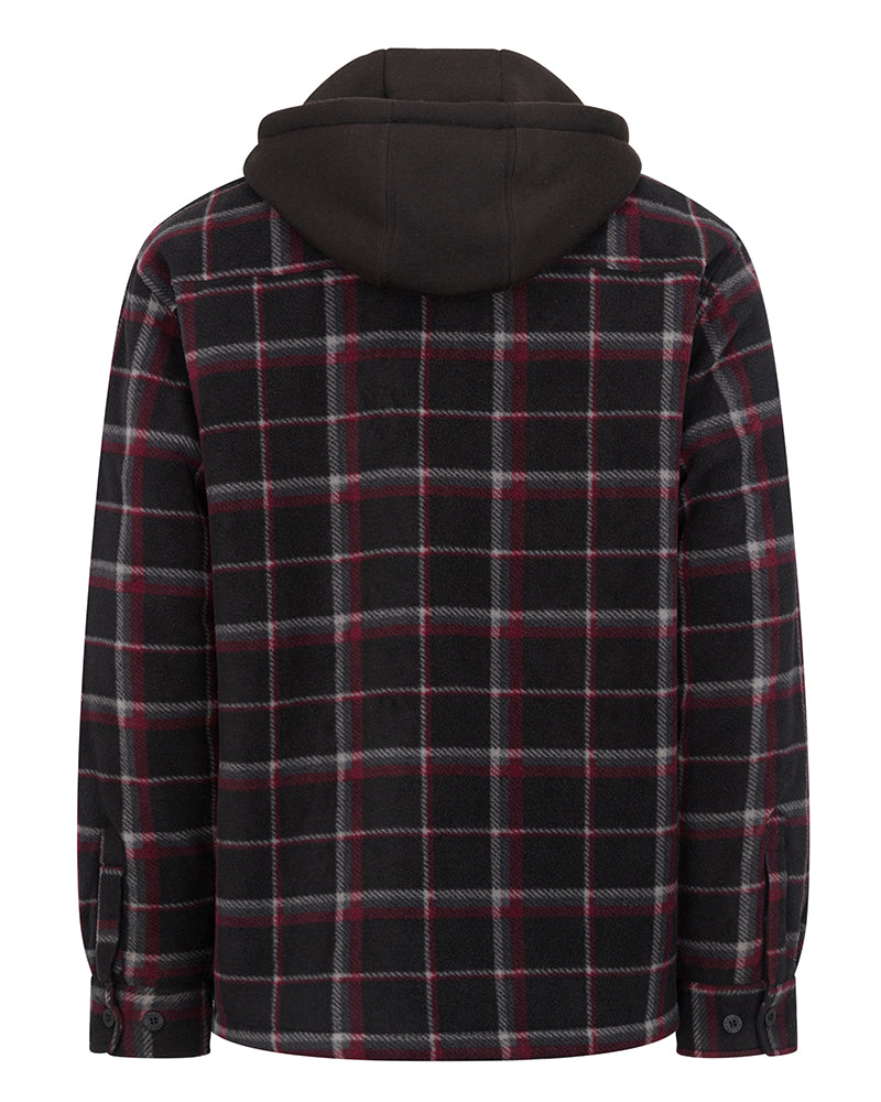 Hoggs Of Fife Granite Hooded Work Fleece Black Check