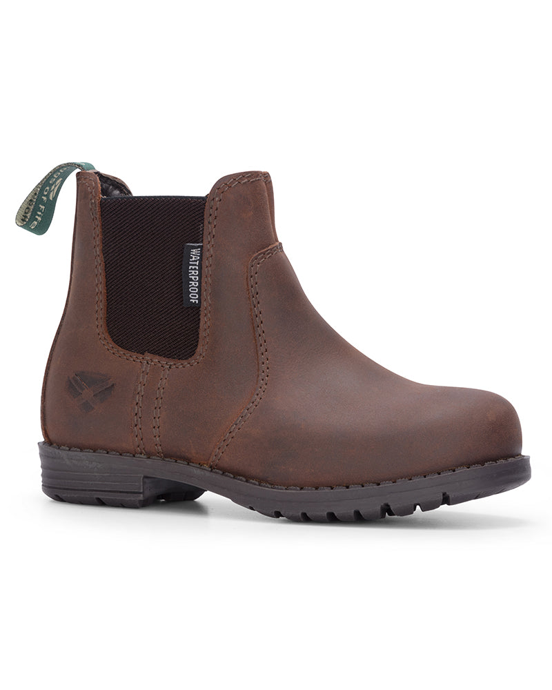 Hoggs Of Fife Shire (Kids) Waterproof Dealer Boot Brown Waxy