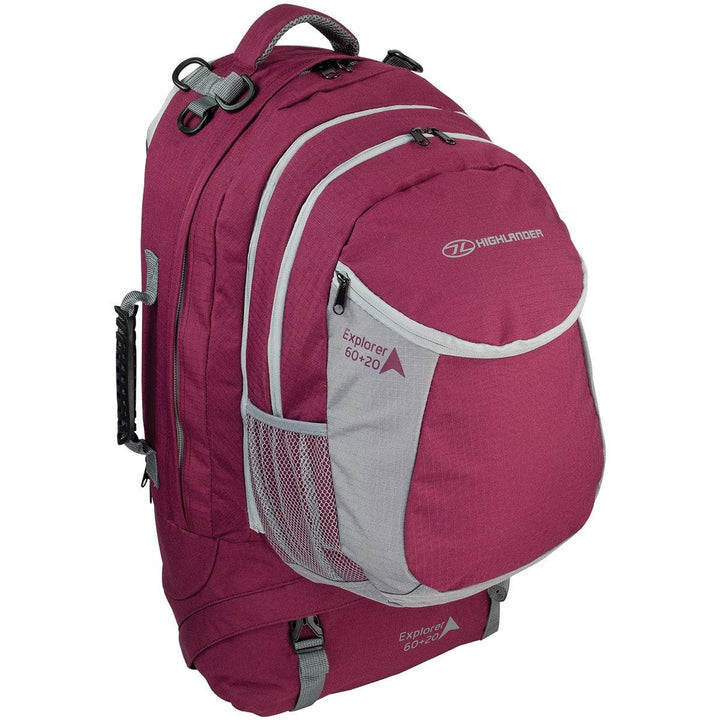 Highlander X-plorer Rucksack 60+20L Raspberry