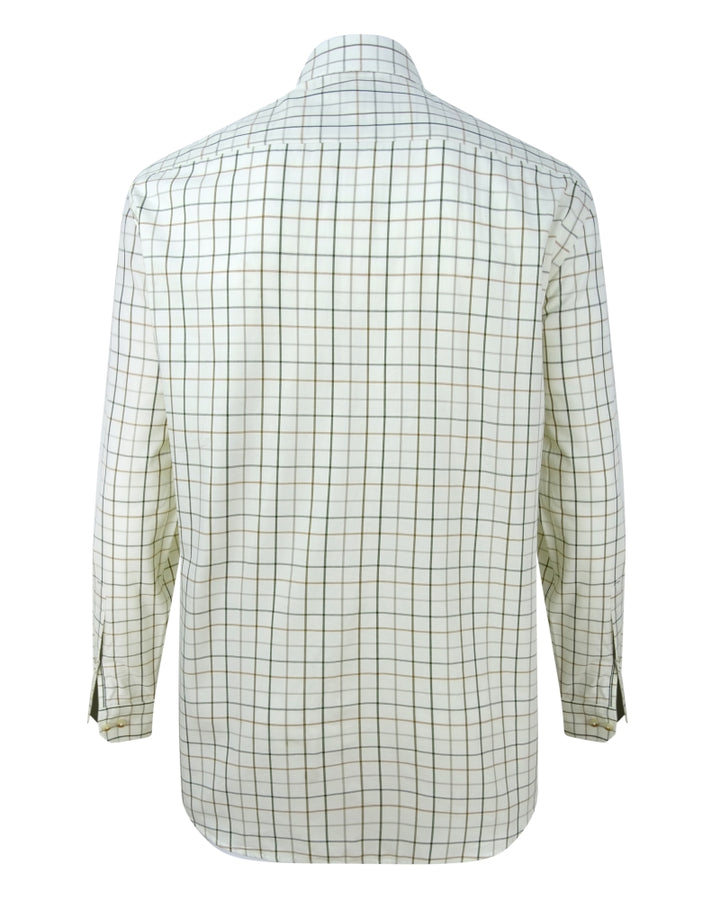 Hoggs Of Fife Balmoral Luxury Tattersall Shirt Green/Brown