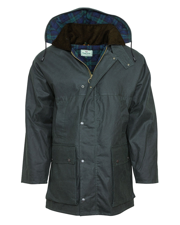 Hoggs Of Fife Padded Wax Jacket Navy