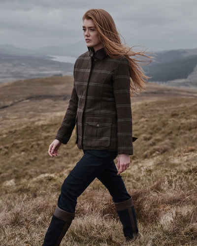 Hoggs Of Fife Musselburgh Ladies Tweed Field Coat Bracken Tweed