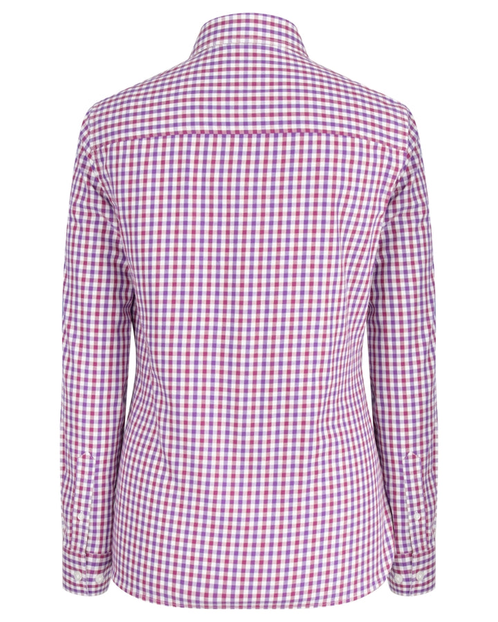 Hoggs Of Fife Becky II Ladies Cotton Shirt Violet/Cerise