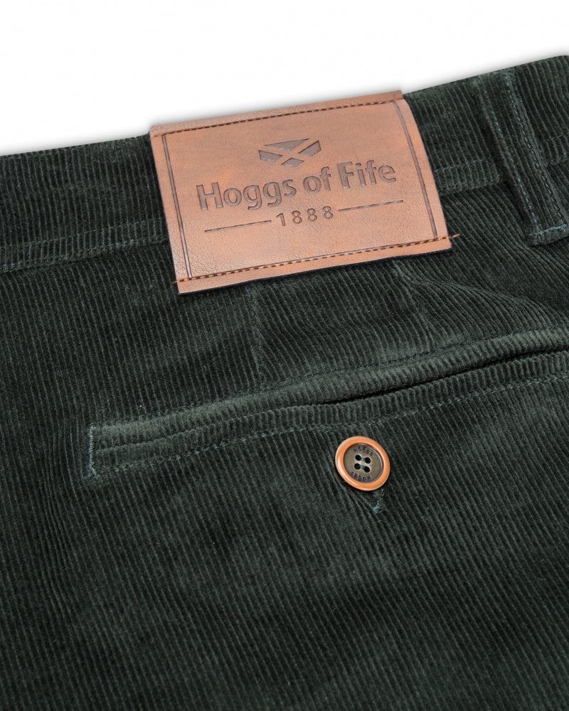 Hoggs Of Fife Cairnie Comfort Stretch Cord Trousers Racing Green