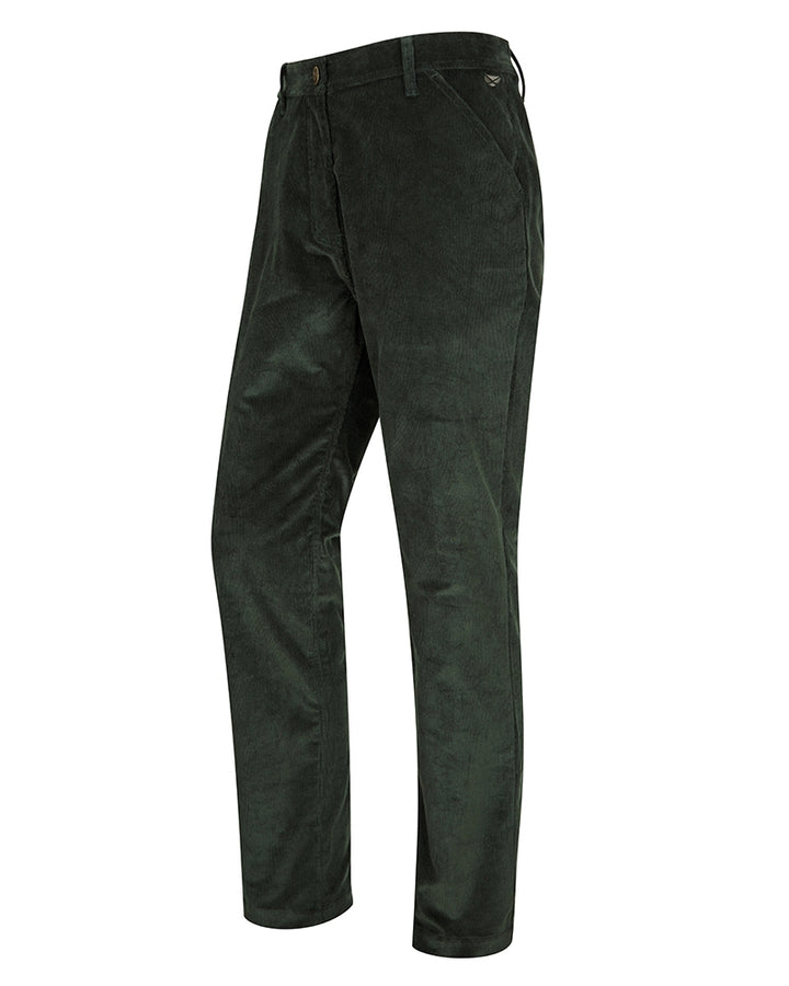 Hoggs Of Fife Cairnie Comfort Stretch Cord Trousers Racing Green