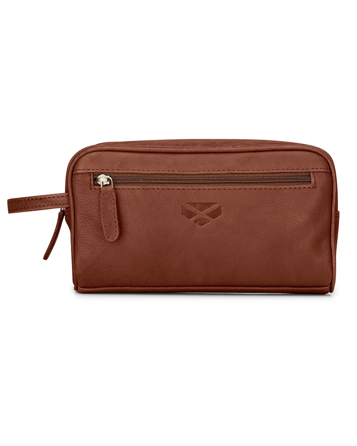 Hoggs Of Fife Monarch Leather Wash Bag Whisky