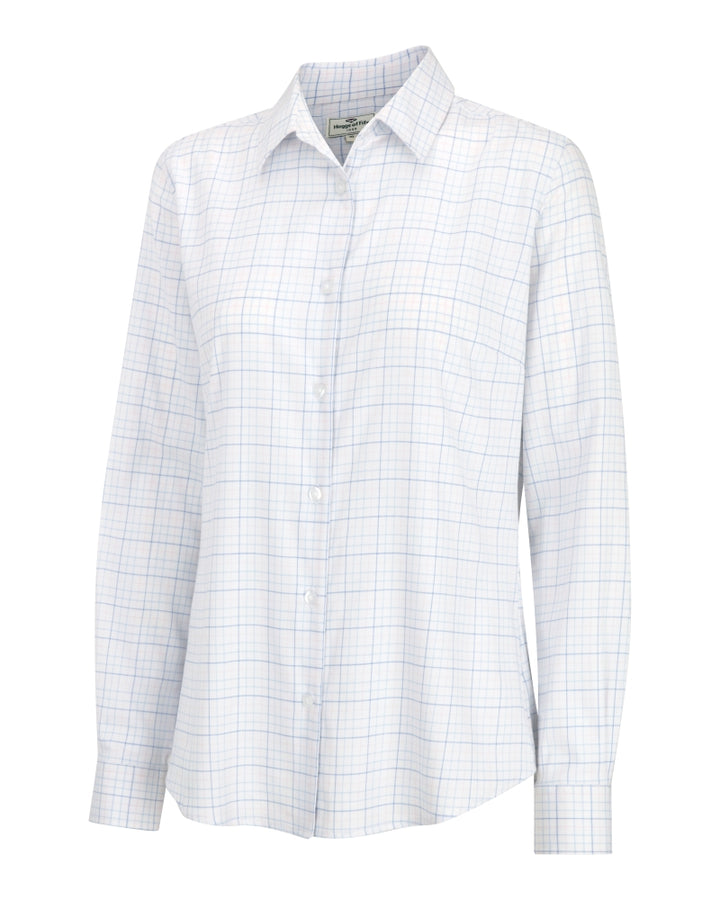 Hoggs Of Fife Callie Twill Shirt White/Pink/Blue