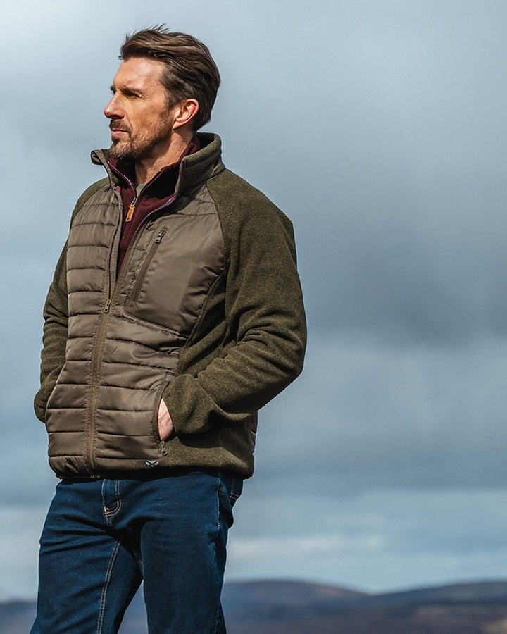 Hoggs Of Fife Melville Hybrid Jacket Dark Forest Marl