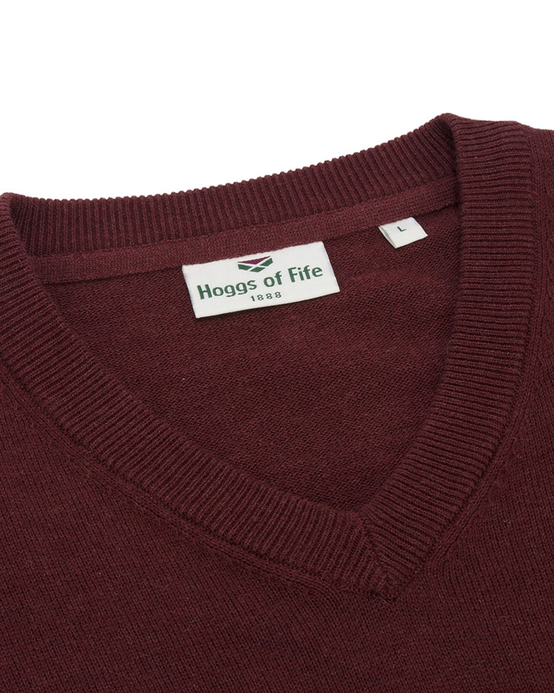 Hoggs Of Fife Stirling II LS Pullover Berry Red