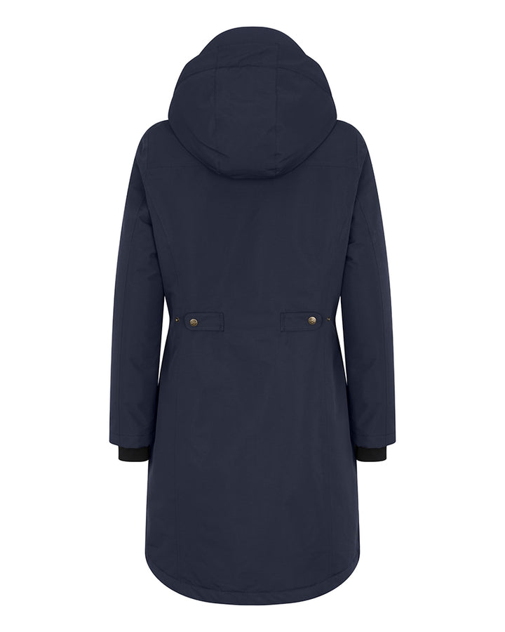 Hoggs Of Fife Walker Ladies Long Coat Ink Navy